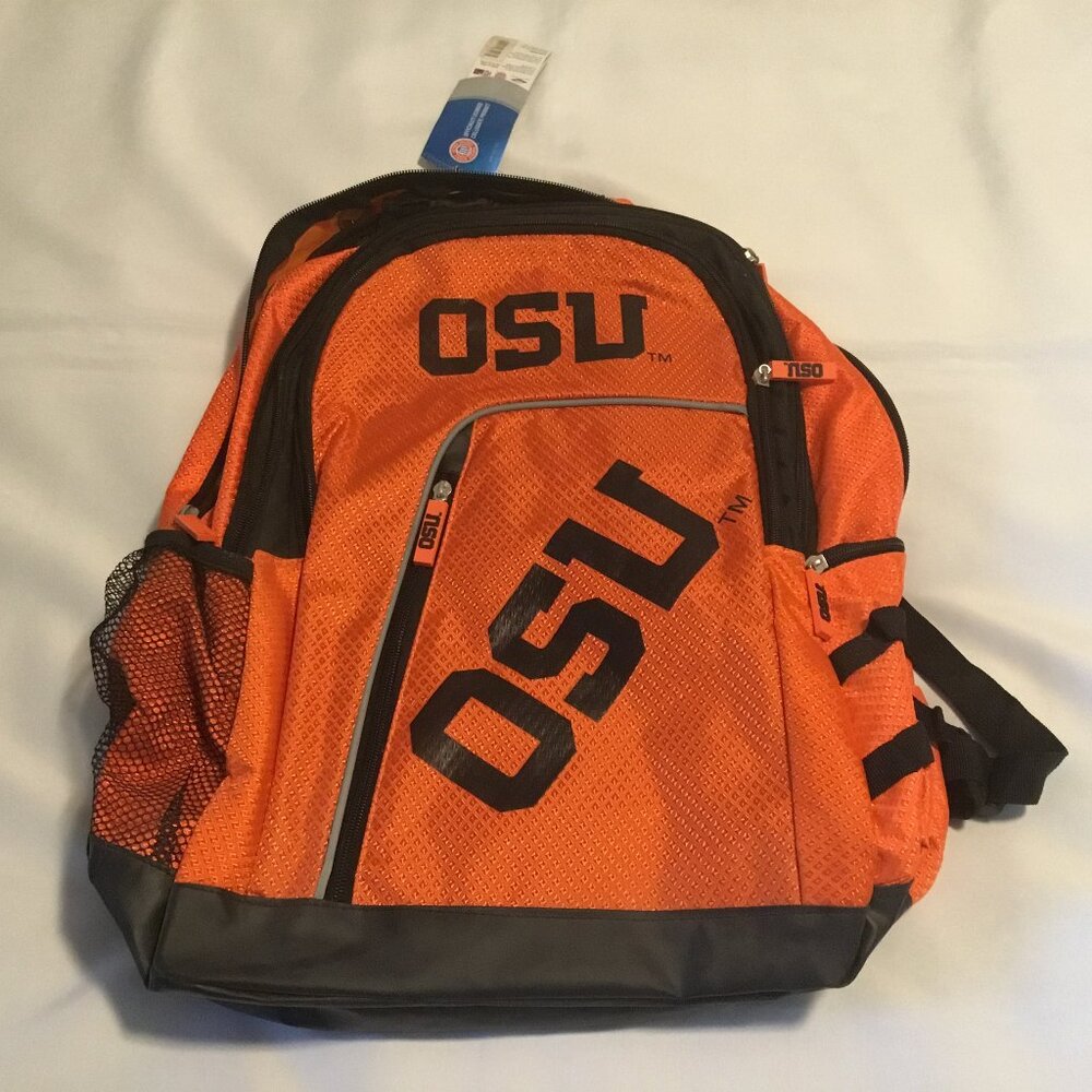 Oregon St Beavers BackPack / Back Pack Book Bag NEW NCAA - TEAM COLORS BIG LOGO